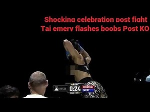 Female boxer flashes after winning 0:07 - YTboob
