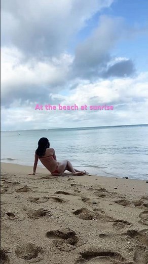 Crossdresser at the beach in a red bikini #cd #fashion