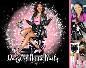 Nail Technician Logo,nail Artist Logo,nail Designer Logo,nail Saloon Logo,nail Studio Logo,cartoon Logo,custom Cartoon Logo,business Logo - Etsy