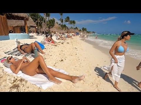 Riviera Maya Beach 4K Beach Walk Tour // Mexico 2022