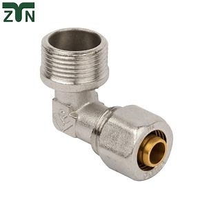 [Hot Item] Pex-Al-Pex Pipe Elbow Brass Fittings Aluminium Plastic Pipe Tube Copper Connector Brass Compression Hose Fitting