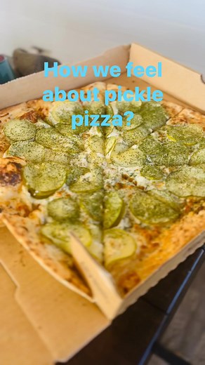 Had a craving for some Pickle Pizza! #pizzatime #picklelover #eatlocalsupportlocal | The Tavern Twins