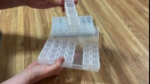 Diamond Painting Embroidery Box 2 Pack 28 Grids Plastic Storage Containers Adjustable Bead Case