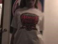 Dorm Girl Strips For Friends