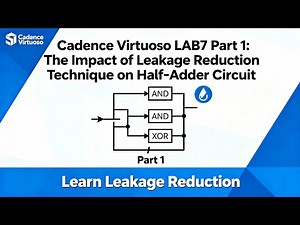 Cadence Virtuoso LAB7 - Part 1: The impact of leakage reduction technique on Half-Adder Circuit