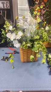 BEAUTIFUL LAUNDRY ROOM WALL DECOR in a VINTAGE BASKET. check my stories for more photos of this design hanging in my laundry room. #diy #diyfloraldesign #marshals #longaberger #walldecor #laundryroom # homedecor #diyhomedecor | On A Whimm Wreaths and Decor by Dona