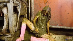 Maria Anjel Orgasm in the milking room