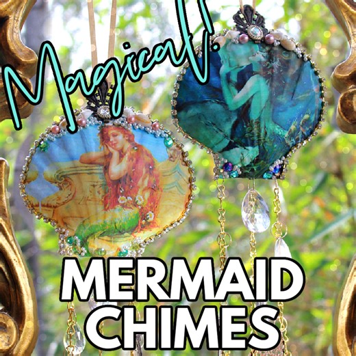 Seashells and mermaids...perfect together! #chimes #MakeYourMark #summercrafts #MermaidCrafts | Mark Montano