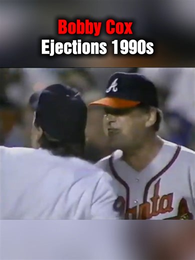This is a compilation of ejections from Hall of Fame manager Bobby Cox during the 1990s. (via MLB) #baseball #MLB #bobbycox #throwback | MLB Throwbacks