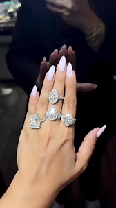 My kind of eye candy… a handful of diamond rings from Uneek Jewelry! From oval to marquise, pear to radiant; which one is your favorite? And last but not least, the necklace is a magnificent creation, the very definition of timeless elegance. | Champagne Gem