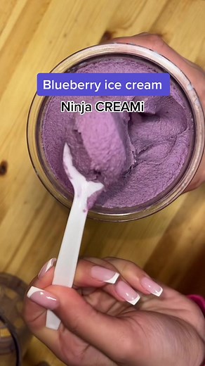 Blueberry Ice CREAMi | ninja Creami #ninja #ninjacreami #foodporn #proteinicecream #healthyicecream #ninjacreamiproteinicecream #fy #fyp