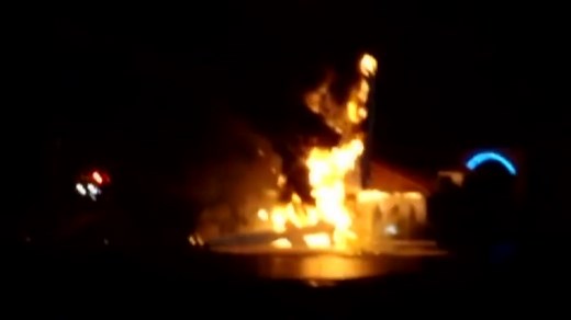 On this date in 2010, the "Touchdown Jesus" statue (also known as "Big Butter Jesus") in Lebanon was struck by lightning and burned to the ground, leaving only parts of the metal frame. The story about the six-story-tall statue of Jesus Christ with his arms raised went world-wide. One of southwest Ohio's most familiar landmarks, located at Solid Rock Church off I-75, has since been replaced with a more classical interpretation: https://bit.ly/3HjsP4V | LOCAL 12, WKRC-TV