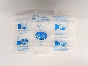 [Hot Item] CPR Mouth to Mouth Breathing Mask Disposable First Aid Artificial Respiration Mask
