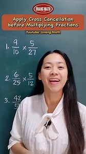 Apply CROSS CANCELLATION before Multiplying Fractions #mathtips #mathematics #math #mathtutorial #unangmathlesson | Unang Math