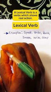 Lexical Verbs