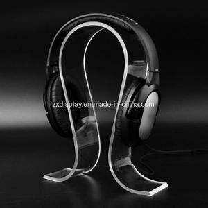 [Hot Item] Stable Tabletop Headphone Rack Acrylic Wired Headset Display Stand for Computer Store
