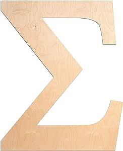 UNFINISHEDWOODCO Oversized Unfinished Wood Letter, 18-Inch, Sigma