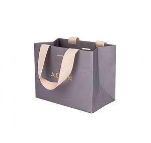 [Hot Item] FSC Certificated Durable Eco-Friendly Shopping Gift Wrapping Box Package Custom Handle Ribbon Own Brand Printed Logo Kraft Paper Cardboard Bags