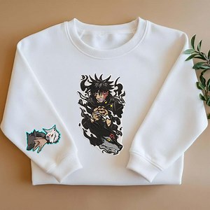Sweat-shirt anime brodé, motif chimère ombre, cadeau pour fan d'anime, sweat à capuche brodé, cadeaux pour les amateurs de JJK - Etsy France