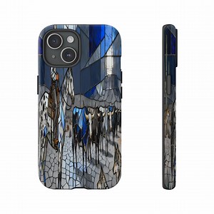 Étuis de portable cowboy, coques de portable western, coques de portable en verre teinté, bouvillon du Texas, cheval Appaloosa, paysage désertique, loup et coyote - Etsy France