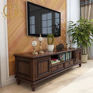 [Hot Item] Simple European Style Vintage Pine Wooden TV Cabinet Furniture
