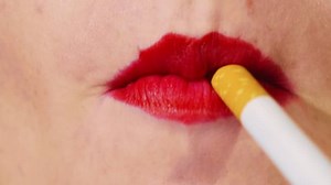 Close Red Lips Blowing Cigarette Smoke Stock Footage Video (100% Royalty-free) 1020873262 | Shutterstock