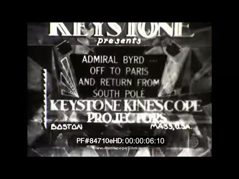 Admiral Richard Byrd Crashes Plane Near Paris & South Pole 1928 84710e HD