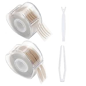 1200 stickers Eyelid Tape Invisible Eye Stickers Portable Breathable Natural Invisible Single Sided Double Eyelid Tape Self-Adhesive Eyelid Stickers Instant Eye Lift Strips (B)