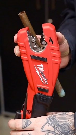 The Milwaukee m12 copper tube cutter #plumber #construction #build #tools #fyp | Reels 4004