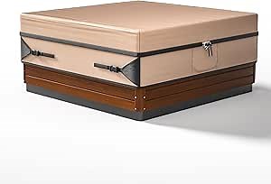 Hot Tub Cover - Hot Tub Covers Replacement, Spa Covers for Hot Tub Waterproof UV Protection, 600D PU Oxford Cloth Hot Tub Covers (90 x 90 x 20 inch, Brown)
