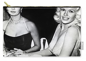Jayne Mansfield Hollywood  actress Sophia Loren 1957 Zip Pouch by Monterey County Historical Society