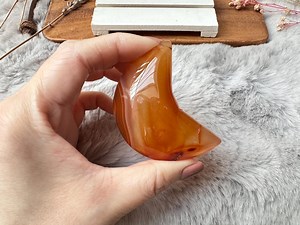 Gorgeous Carnelian Moon Carving - Etsy Australia