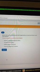 What is the entity contracted by DoD organizations to book and ... | Filo