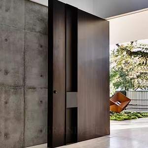 [Hot Item] Italian Luxury Design Entrance Door Exterior Metal Security Front Door Modern Entry Wooden Aluminum Door