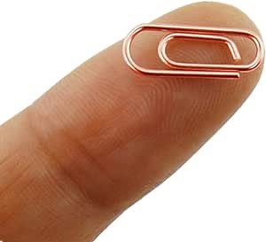 50 Count Rose Gold Mini Paper Clips 3/5 Inch Super Cute Tiny Paperclips Bookmarks Clip (Rose Gold)