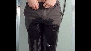 Guy pees in his pants