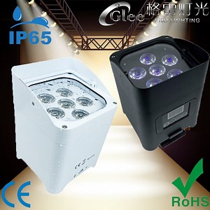 [Hot Item] Outdoor Stage Disco Light 6*18W RGBWA UV 6in1 Hex LED Battery Powered Wireless DMX Wifly Uplighting IP65