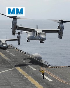 17K views · 368 reactions | The MV-22 Osprey, a tiltrotor aircraft, combines helicopter-like vertical takeoff with airplane-like long-range flight, offering versatile troop transport and logistical support for the U.S. Marine Corps. | Military Mechanics | Facebook