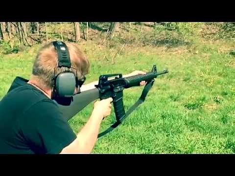 M16 styled AR15 Recoil in Slow Motion
