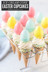 Ice Cream Cone Cupcakes for Easter are delicious and adorable!