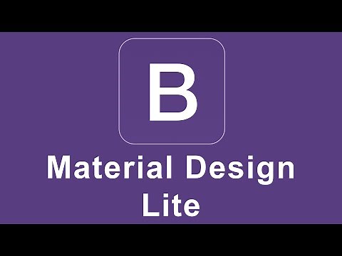Bootstrap and Material Design Lite Project Tutorial