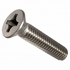 8-32 x 5/8" Flat Head Machine Screws, Phillips Drive, Stainless Steel 18-8, Full Thread, Bright Finish, Machine Thread, Quantity 100 by Fastenere