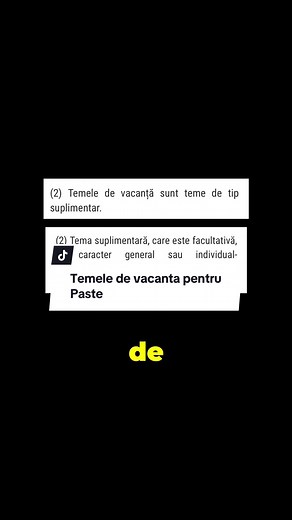 Temele de vacanță de Paște: Nu sunt obligatorii