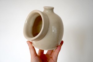 Stoneware Pottery Salt Pig Glazed in Simply Clay Practical Kitchen Essentials - Etsy