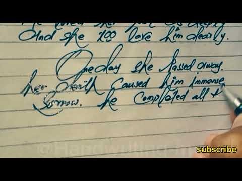 Hisband and wife beautiful love story with beautiful hand writing #handwriting #cursivewriting