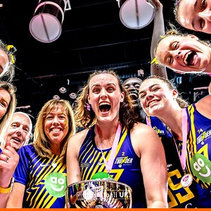 On Friday, she lifted the Fast5 Netball All-Stars Trophy with Manchester Thunder. Today, Kerry Almond is back with us at Netball UK and has written a message for every supporter of our sport at the end of a busy season. Read Kerry's thoughts at https://bit.ly/KerryTx  Photos by Ben Lumley | Netball UK | Facebook