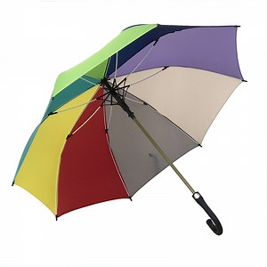 [Hot Item] Promotion Custom Printed Wholesale Bulk Umbrella, 27 Inches Fiberglass Straight Auto Open Golf Rain Umbrella, Gift Rainbow Umbrella