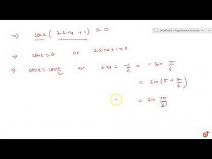 Find the general solution : `s in 2x + cos x = 0`...