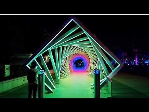 Outdoor light show interact LED light tunnel