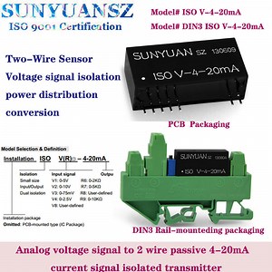 [Hot Item] Two-Wires Sensor Voltage Outputs 4-20mA Current Loop Signal Amplifier